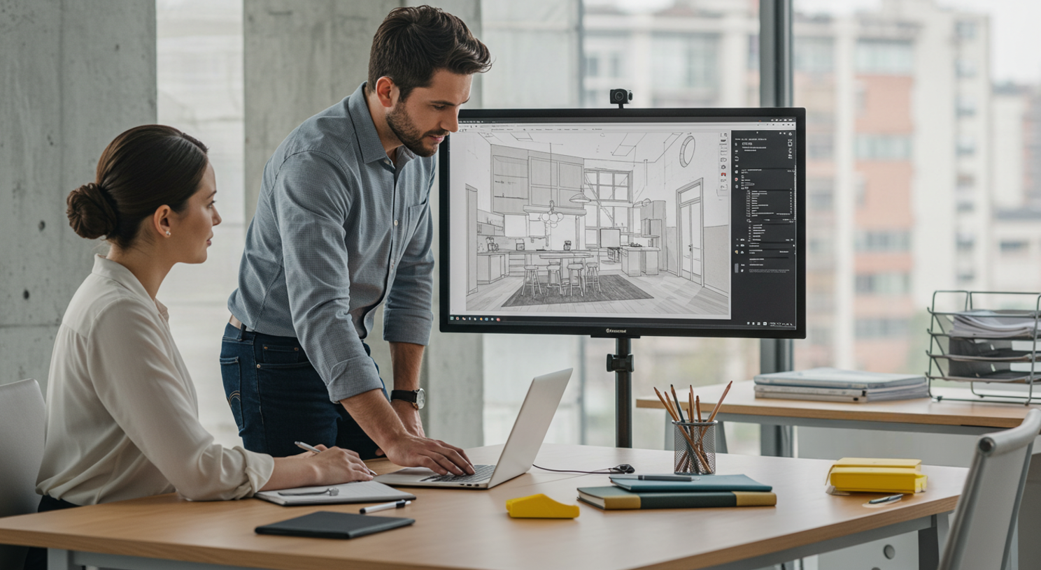 How Interior Designers Can Use Portable Monitors for an Effective Home Office Setup