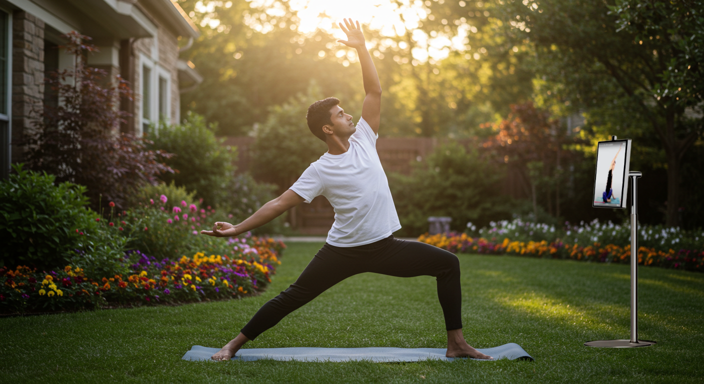 Making Virtual Fitness Classes Feel More Real with Portable Monitors