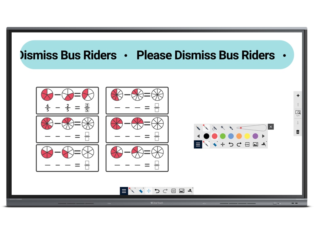 Clear Touch 75" Interactive Screen with Wall Mount and Wi-Fi Module