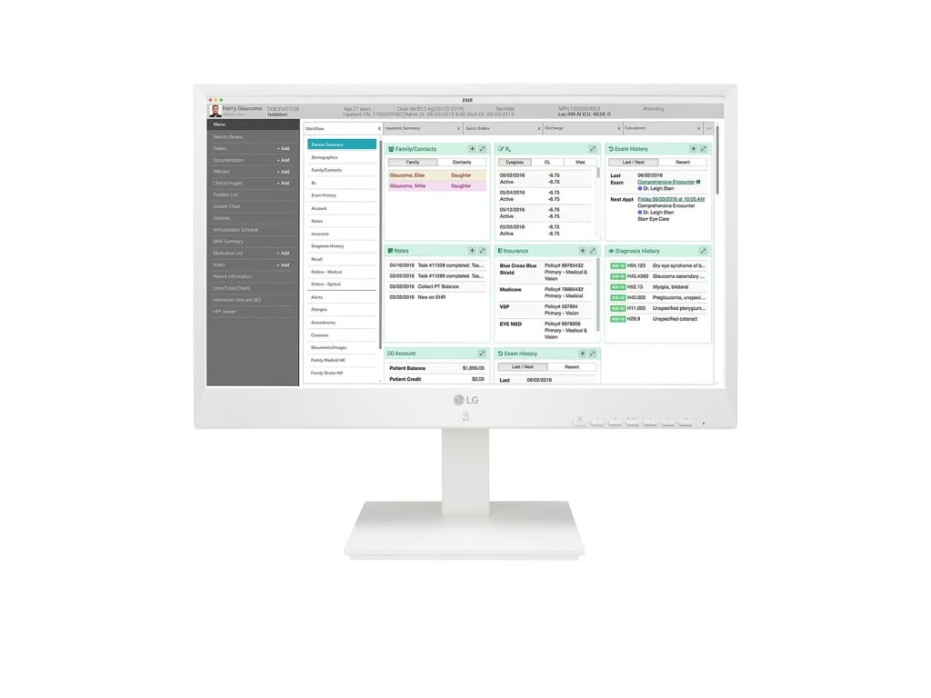 LG 24CN670NK6A - 23.8” IPS Full HD All-in-One Thin Client for Medical & Healthcare with Dual-band RFID and Quad-Core Processor