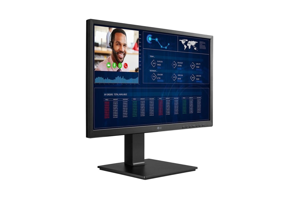 LG 24CQ651W-BP - 23.8'' Full HD All-in-One Thin Client with Quad-Core Processor, Built-in Full HD Webcam, and Speakers