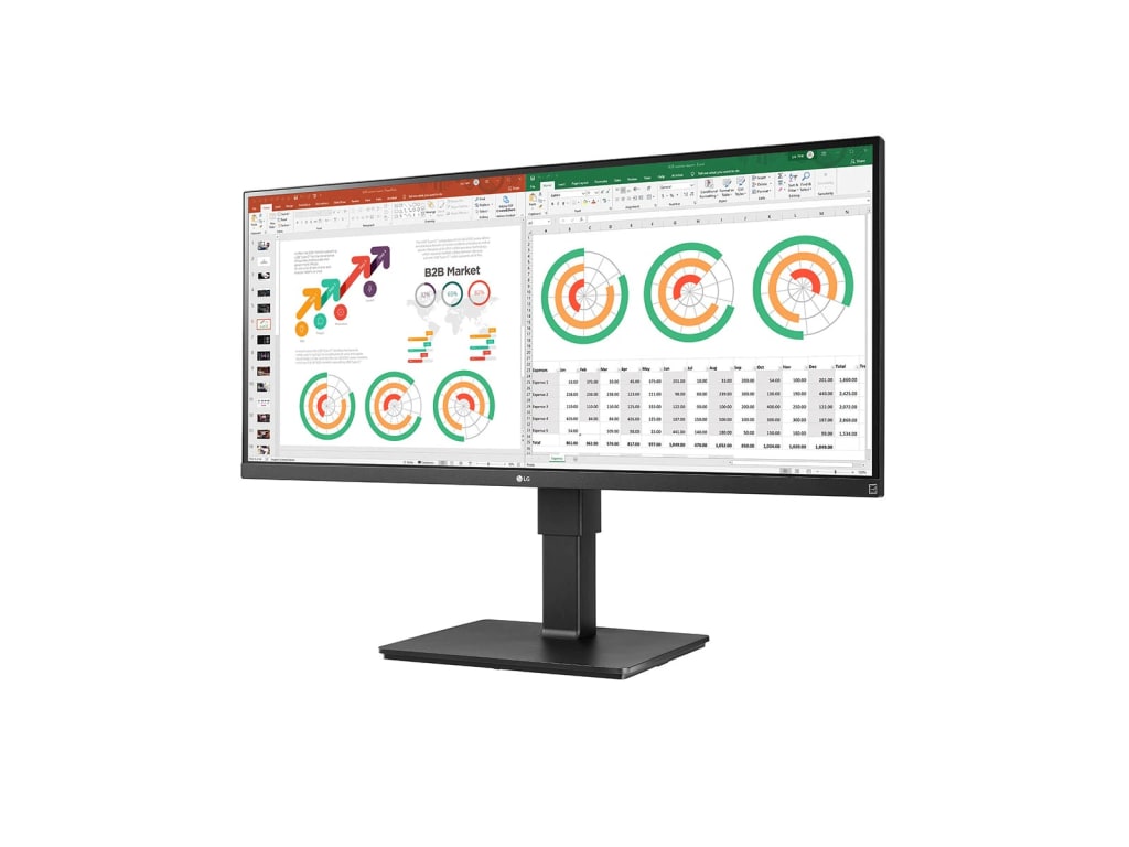 LG 34BN770-B - 34-inch IPS QHD UltraWide Monitor with HDR10, AMD FreeSync, and Black Stabilizer