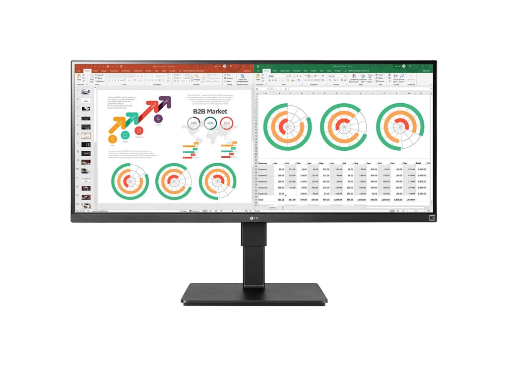 LG 34BN770-B - 34-inch IPS QHD UltraWide Monitor with HDR10, AMD FreeSync, and Black Stabilizer