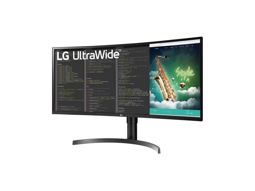 LG 35BN75CN-B - 35” VA HDR QHD UltraWide Curved Monitor with 100Hz Refresh Rate, 5ms(GTG), USB Type-C, AMD FreeSync