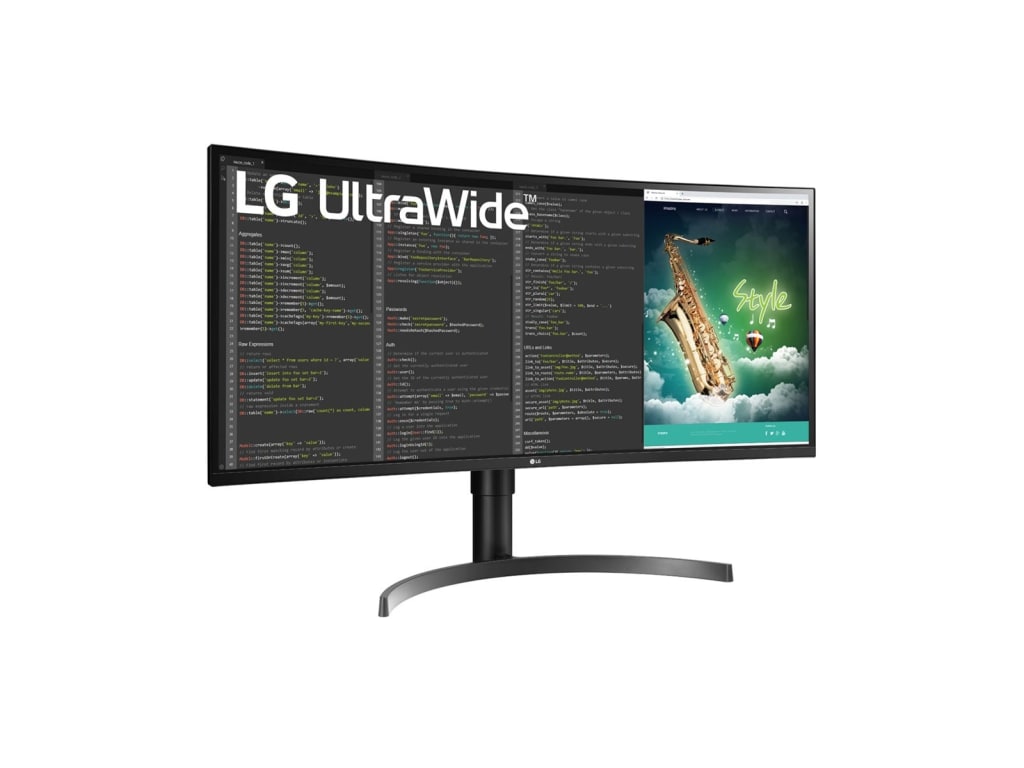 LG 35BN75CN-B - 35” VA HDR QHD UltraWide Curved Monitor with 100Hz Refresh Rate, 5ms(GTG), USB Type-C, AMD FreeSync