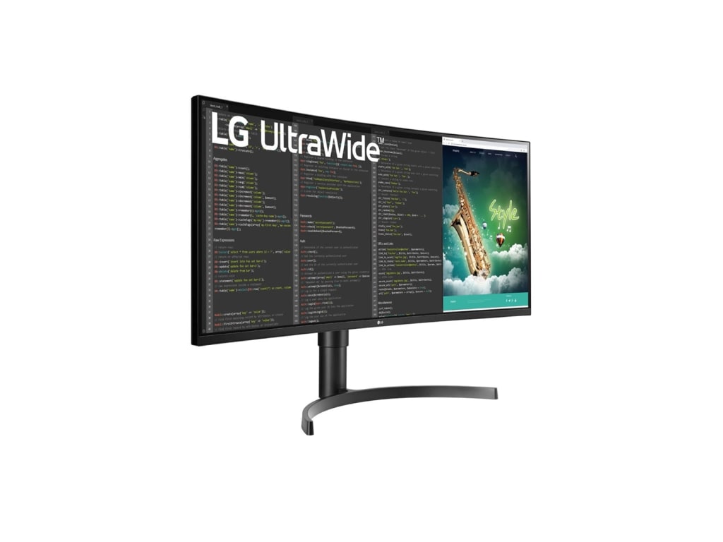 LG 35BN75CN-B - 35” VA HDR QHD UltraWide Curved Monitor with 100Hz Refresh Rate, 5ms(GTG), USB Type-C, AMD FreeSync