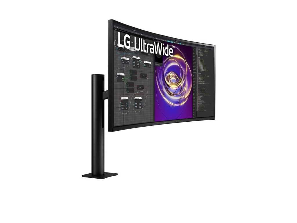 LG 34BP88CN-B - 34-inch 21:9 QHD UltraWide Curved Ergo Monitor with HDR10, USB Type-C, and AMD FreeSync