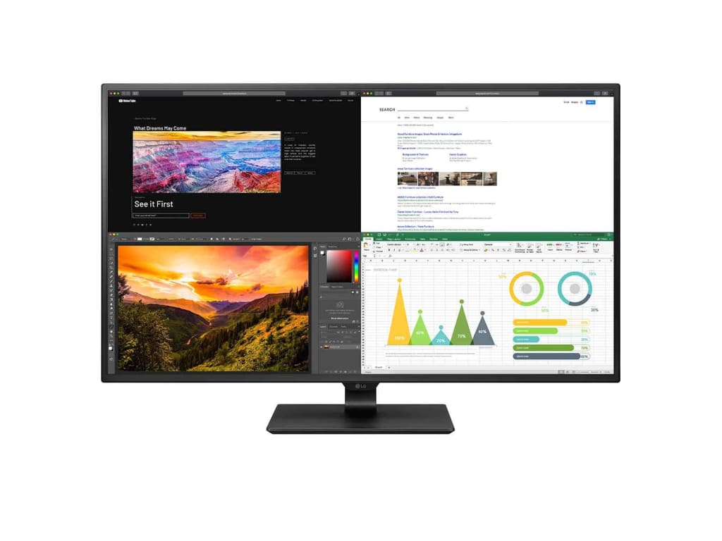 LG 43BN70U-B - 43" UHD 4K Monitor with USB Type-C, HDCP 2.2 Compatibility