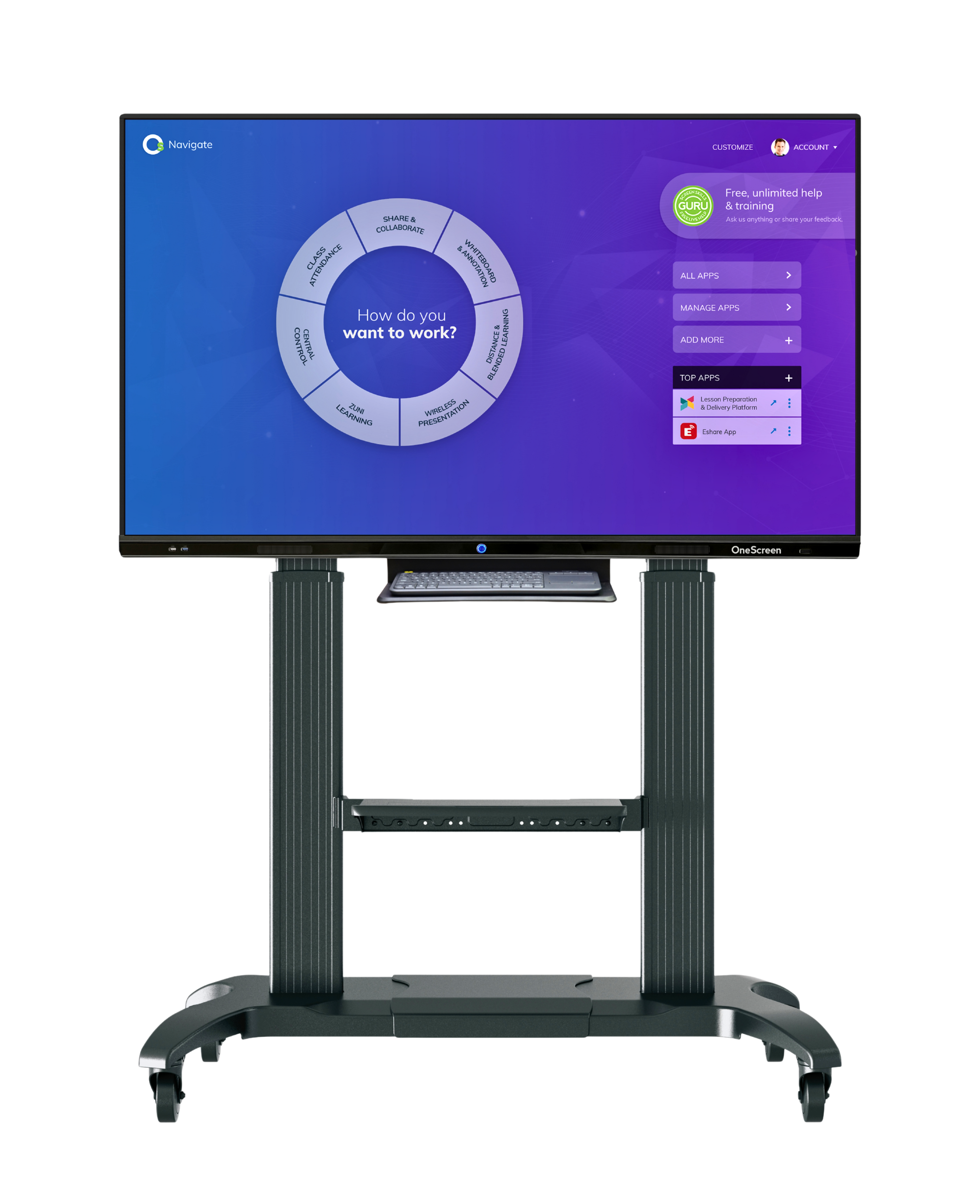 OneScreen TL6 65" Interactive Touchscreen