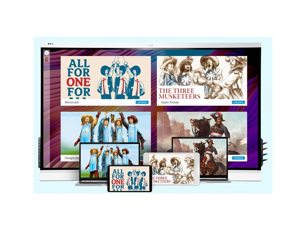 Smart 6286SCPW - 86" Smart Board with 4k Ultra HD and IQ (White Frame)