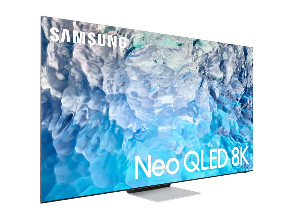 Samsung QN65QN900BFXZA - 65" Class Neo QLED TV, 8K Resolution, Stainless Steel Frame, Bright Silver Color