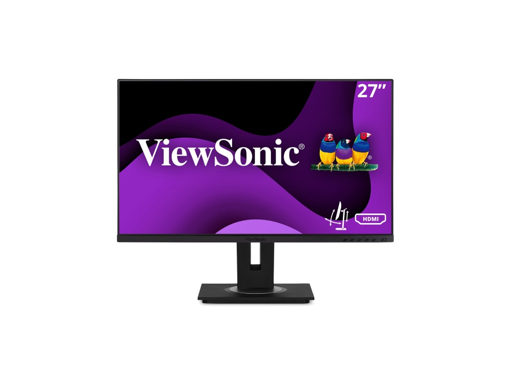 ViewSonic VG2748a - 27" 1080p Ergonomic IPS Monitor with 40-Degree Tilt, HDMI, DP, and VGA