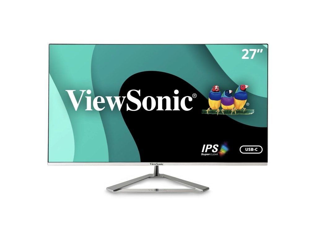 ViewSonic 27" 4K UHD Thin-Bezel IPS Monitor with USB-C, HDMI, and DisplayPort
