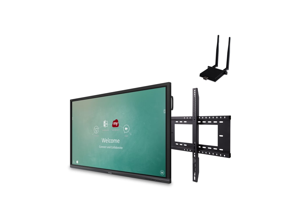 ViewSonic IFP7550-E1 - 75" ViewBoard 4K Ultra HD Interactive Flat Panel Bundle