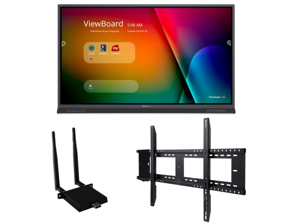 ViewSonic IFP7552-E1 - 75" ViewBoard 4K Interactive Flat Panel Bundle