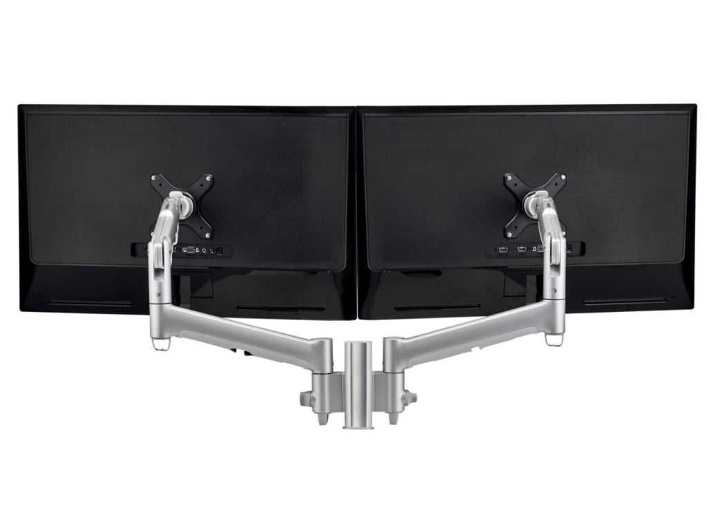 Atdec AWMS-2-D13-F-S Dual 618mm Dynamic Arms on 135mm Post - Silver