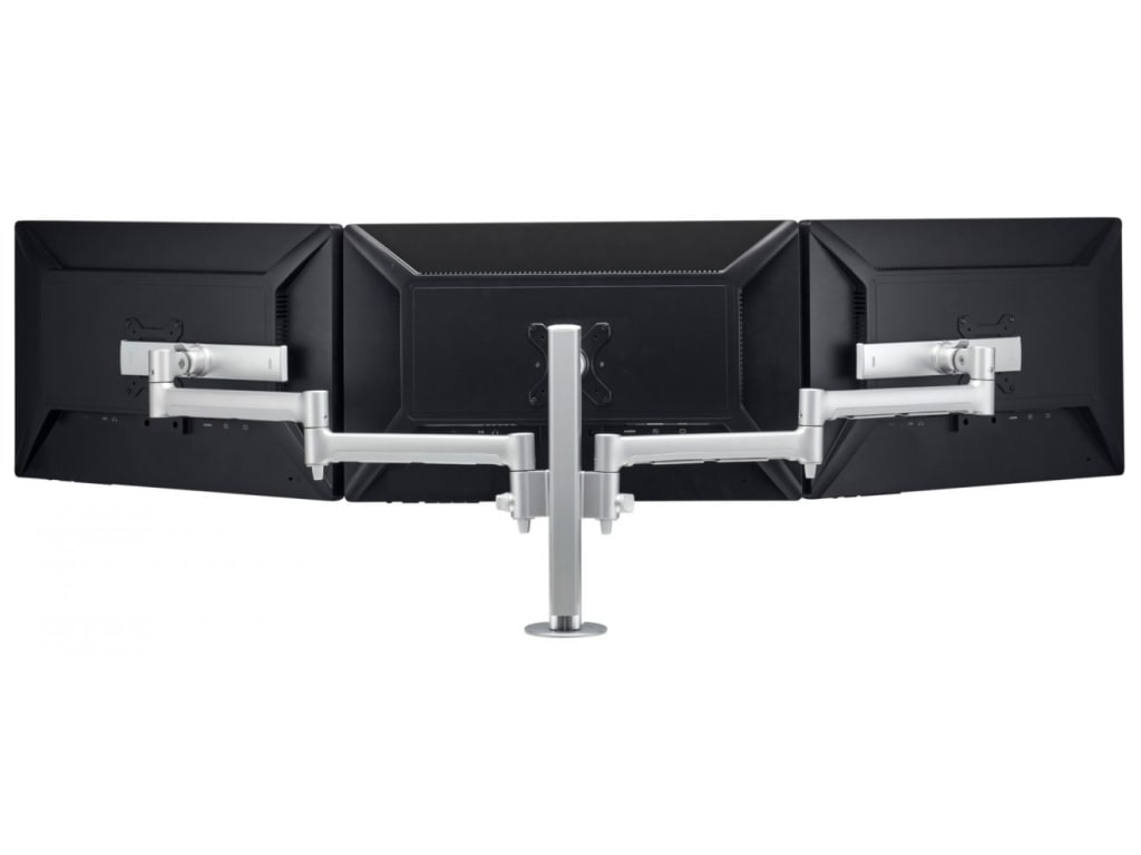 Atdec AWMS-3-137S4-H-B Triple Monitor Arms - Black
