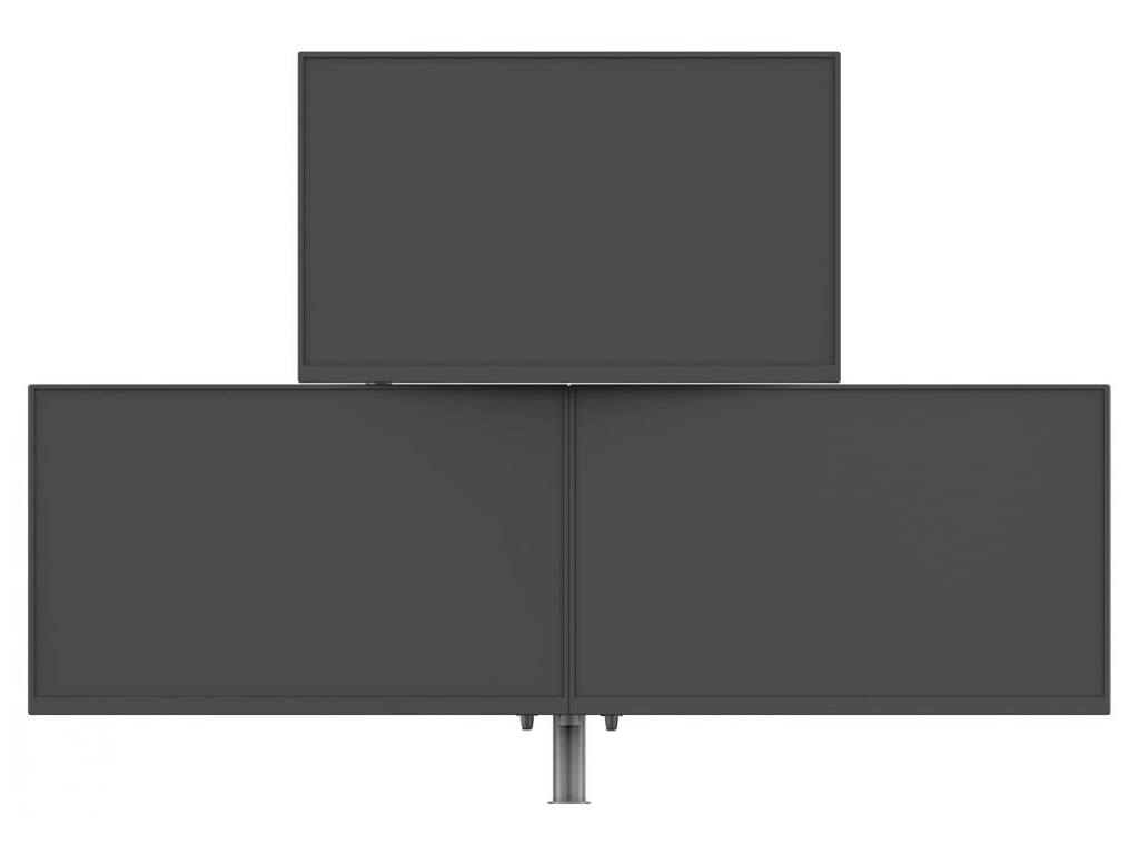 Atdec AWMS-3-D4651-H-S - Triple Pyramid Monitor Arms (Silver)