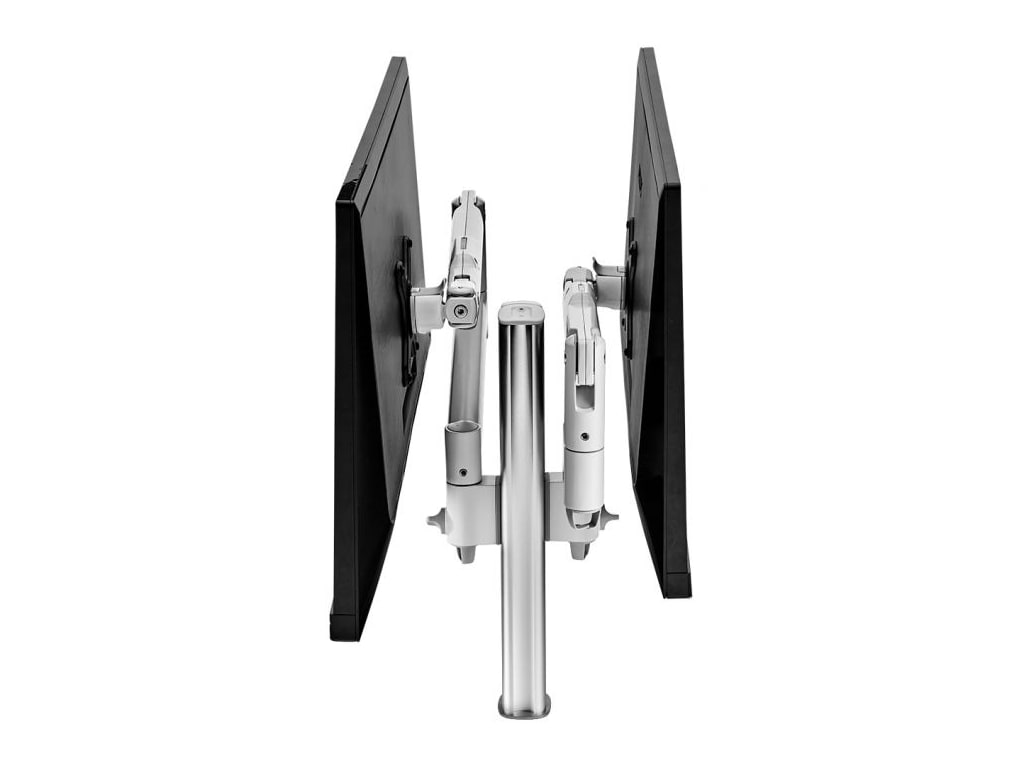 Atdec AWMS-2-D40-F-S Dual Dynamic Arms on 400mm Post - Silver