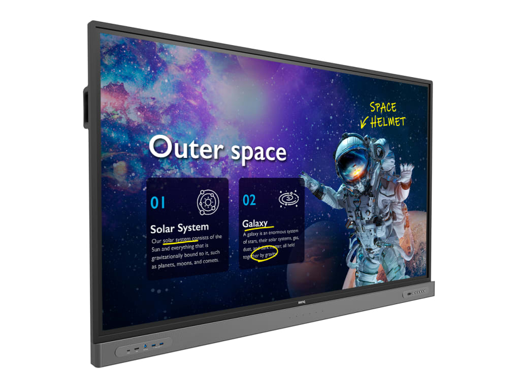 BenQ RM7503 - 75" Education Interactive Screen with 4K UHD, Built-in Speakers, and Microphones