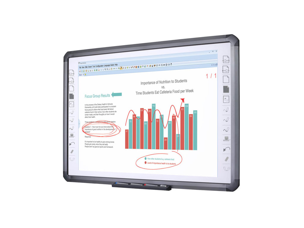 QWB379BW F1 79" 4:3 IR Qomo Interactive Whiteboard