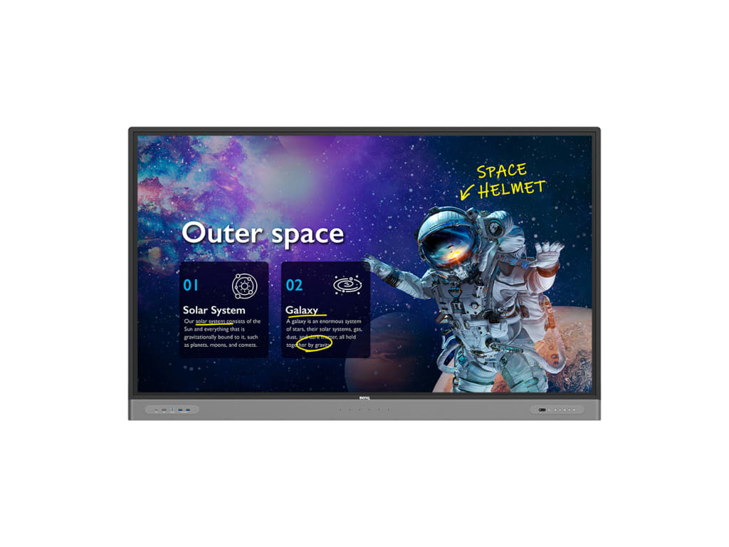 BenQ RM7503 - 75" Education Interactive Screen with 4K UHD, Built-in Speakers, and Microphones