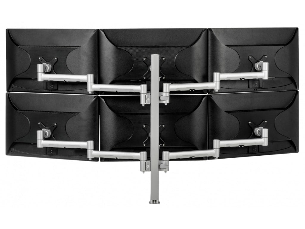 Atdec AWMS-6-13717-H-B - Six Monitor Arm Desk Mount (Black)
