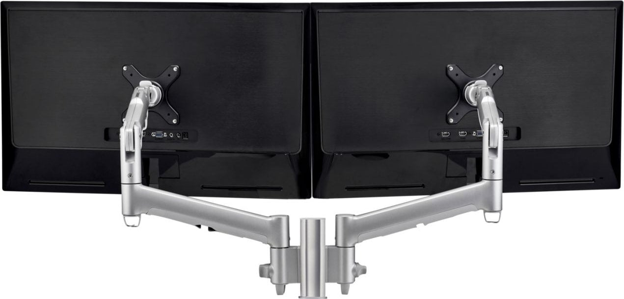 Atdec AWMS-2-D13-F-S Dual 618mm Dynamic Arms on 135mm Post - Silver