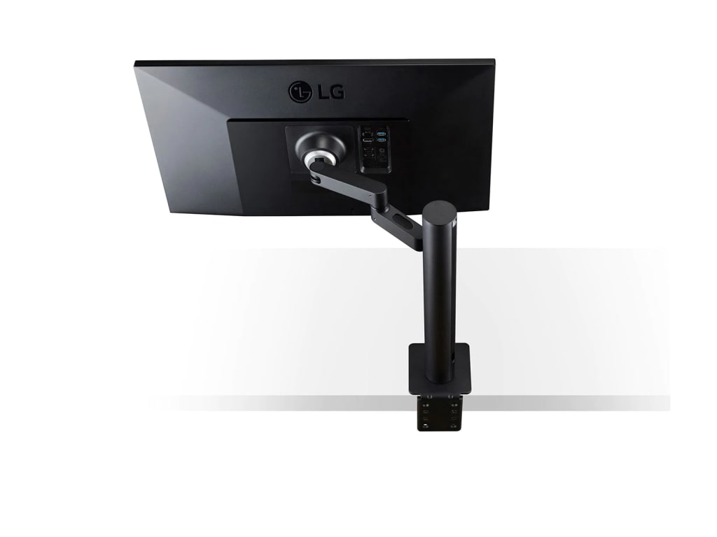 LG 27BN88U-B - 27” Ergo IPS UHD 4K Ultrafine Monitor with Ergonomic Stand and C-Clamp, USB Type-C, Vesa DisplayHDR 400
