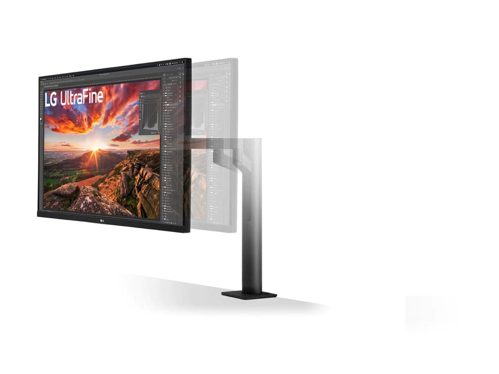 LG 32BN88U-B - 31.5” Ergo IPS UHD 4K Ultrafine Monitor with Ergonomic Stand and C-Clamp, USB Type-C, Vesa DisplayHDR 400