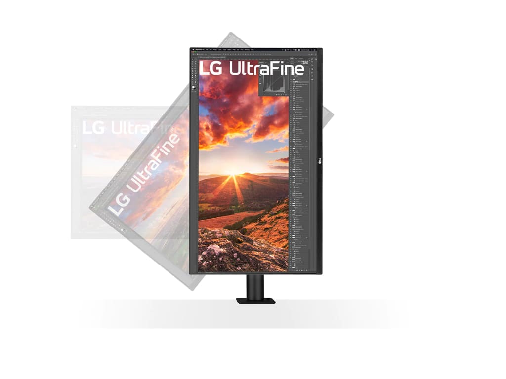 LG 32BN88U-B - 31.5” Ergo IPS UHD 4K Ultrafine Monitor with Ergonomic Stand and C-Clamp, USB Type-C, Vesa DisplayHDR 400