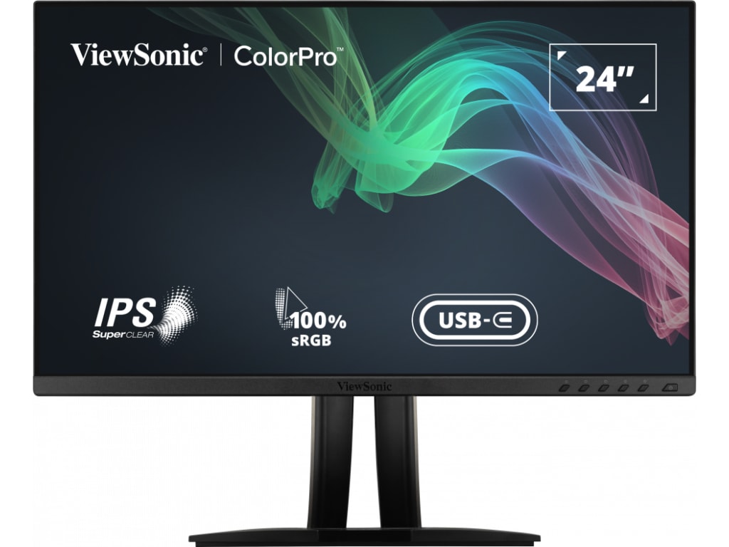 ViewSonic VP2456 - FHD Pantone Validated Monitor with Factory Pre-Calibration and 60W USB-C, 24"