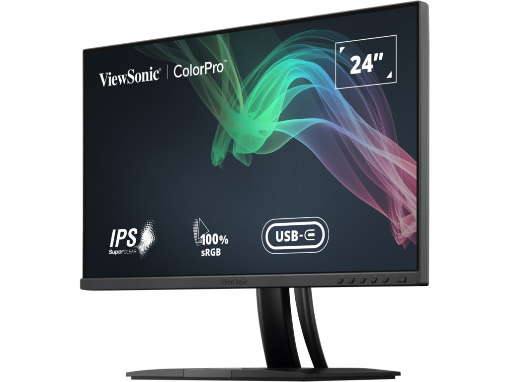 ViewSonic VP2456 - FHD Pantone Validated Monitor with Factory Pre-Calibration and 60W USB-C, 24"