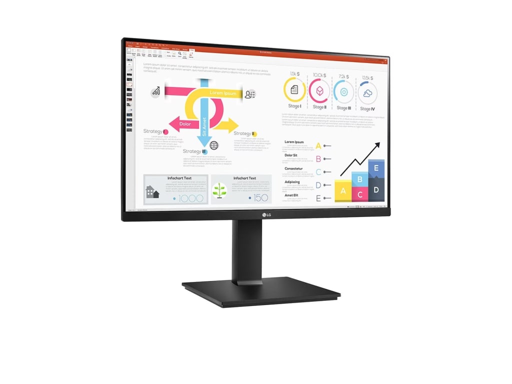 LG 24BP75Q-B - 23.8” IPS QHD Monitor with HDR10, USB Type-C Port, AMD FreeSync, Reader Mode, and Flicker Safe