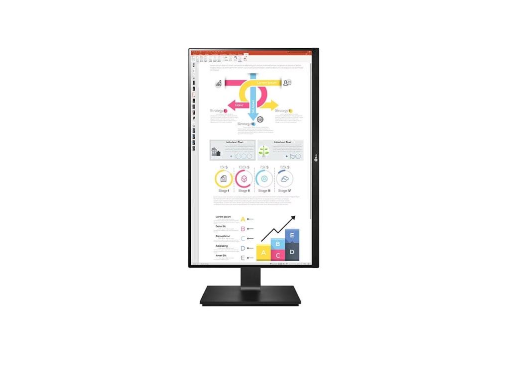 LG 24BP75Q-B - 23.8” IPS QHD Monitor with HDR10, USB Type-C Port, AMD FreeSync, Reader Mode, and Flicker Safe