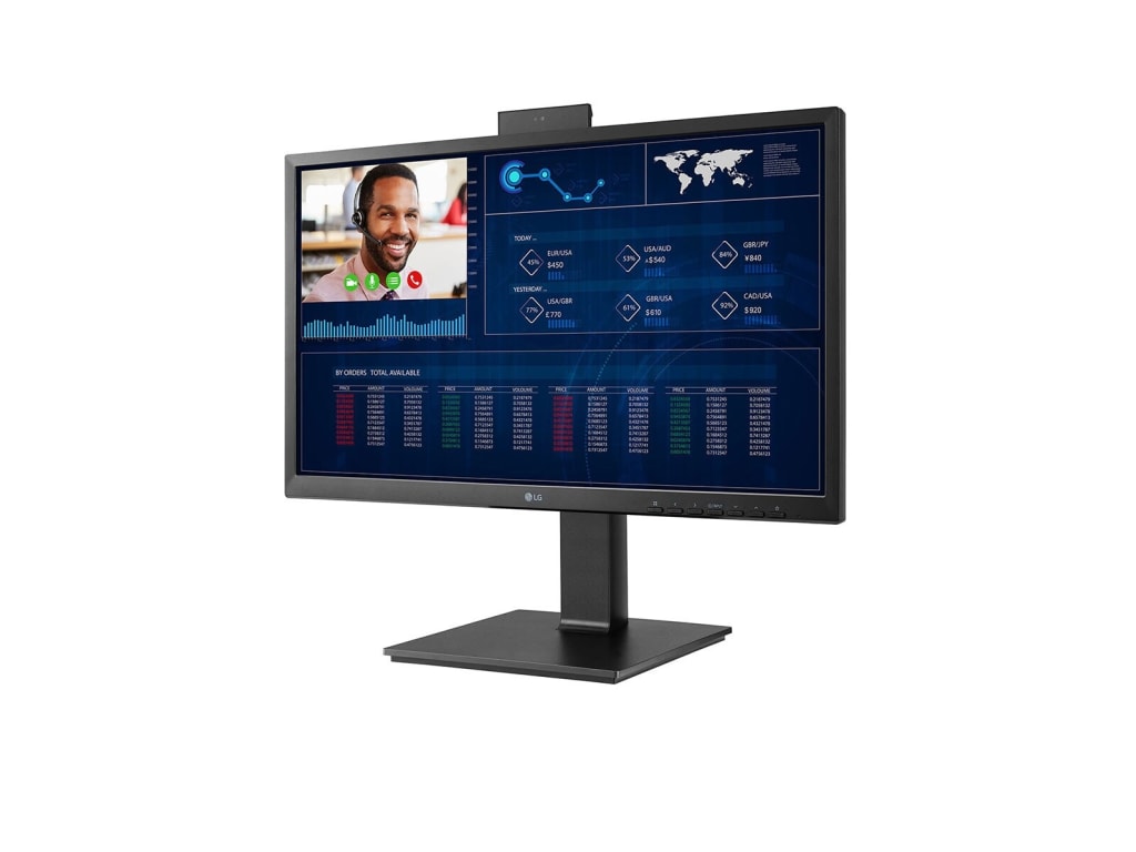 LG 24CQ650N-6N - 23.8" Full HD All-in-One Thin Client with Pop-Up Webcam, No Operating System