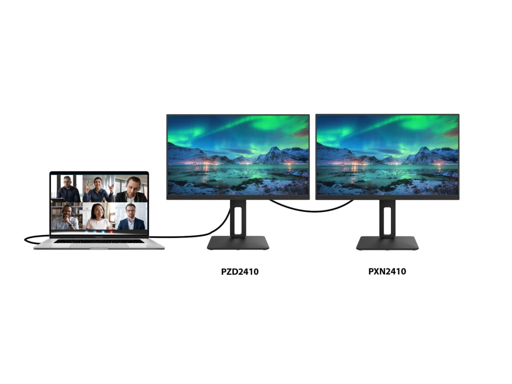 Planar PZD2410 - 24" Full HD Docking Monitor with USB Type-C, 1920 x 1080 Resolution, and 250 cd/m² Brightness