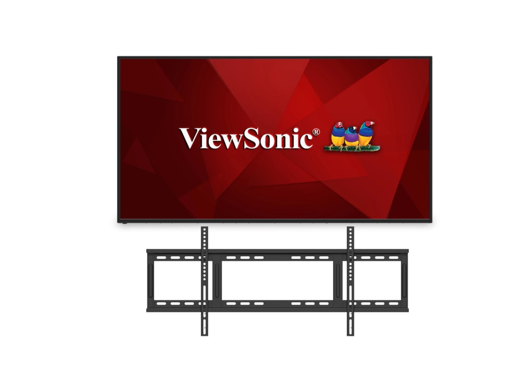 ViewSonic CDE6512-E1 - 65" 4K Ultra HD Display with WMK-077 Fixed Wall Mount
