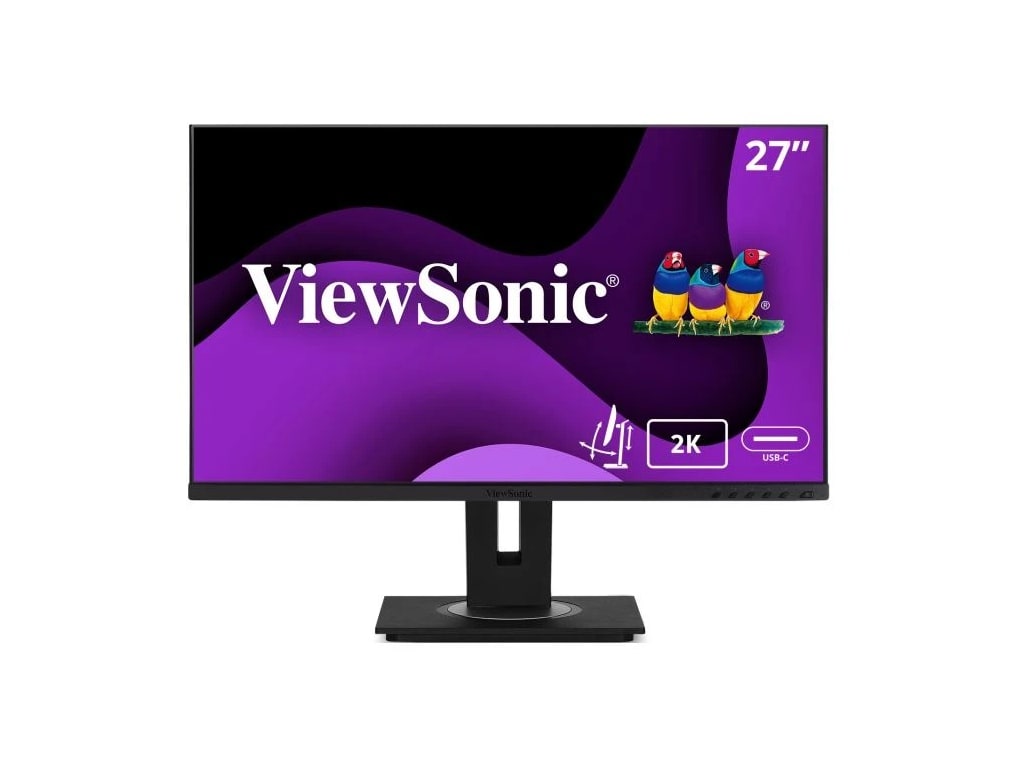 ViewSonic VG2756A-2K - 27" Ergonomic IPS Docking Monitor with 1440p, 100W USB C, RJ45, and Daisy Chain
