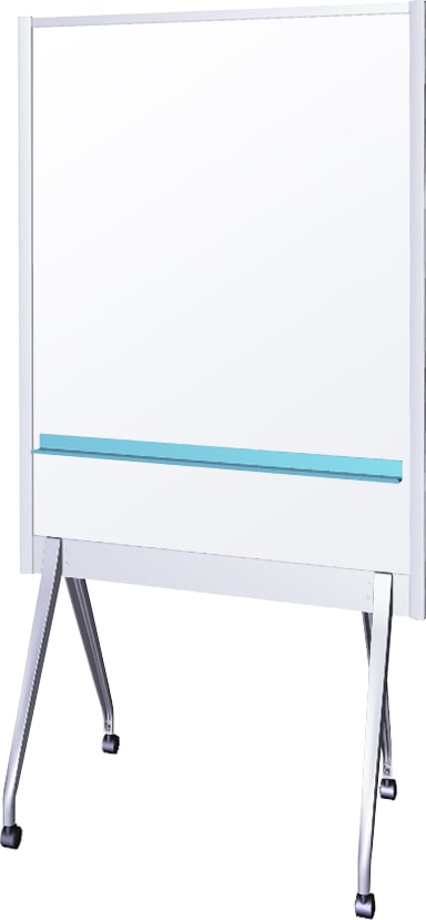 PLUS 428 Mobile Partition Double-sided Whiteboard - Grey
