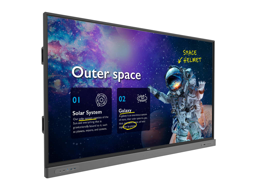 BenQ RM8603 - 86" Education Interactive Screen with 4K UHD, Built-in Speakers, and Microphones