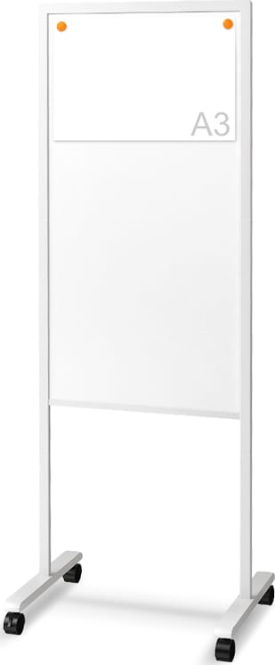 PLUS Information Board - Portable Magnetic Dry Erase Surface
