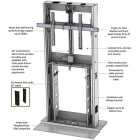 AVFi LFT7000FS-D - Fixed Lift Stand for Dual 42"-70" Displays