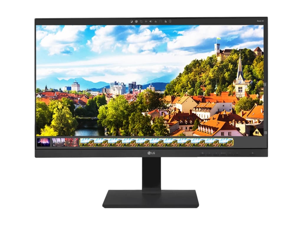 LG 24BK550Y-I - 24'' IPS FHD Monitor with Flicker Safe, Built-in Power, Adjustable Pivot Stand, Wall Mountable, and Mini PC Connection