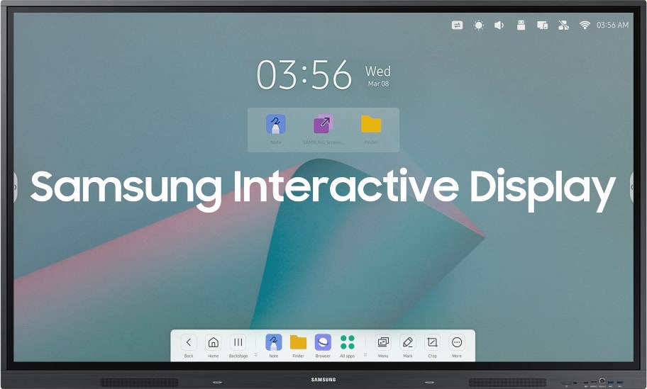 Samsung WA65C - 65" Interactive Display for Education with Enhanced Usability, Tizen OS, and integrated Wi-Fi